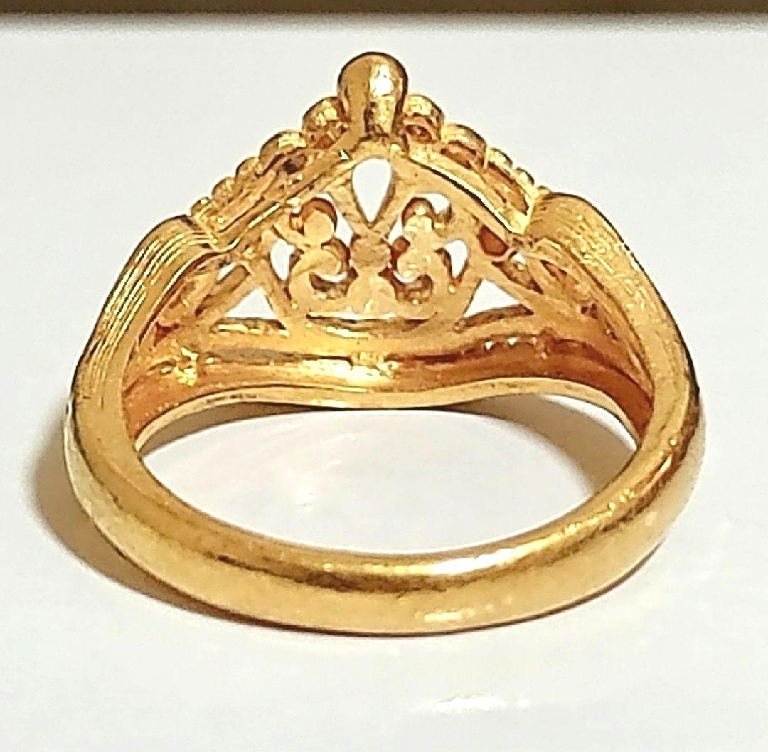 プリマゴールドPRIMA GOLD 純金(24K) クラウンモチーフリング 9号