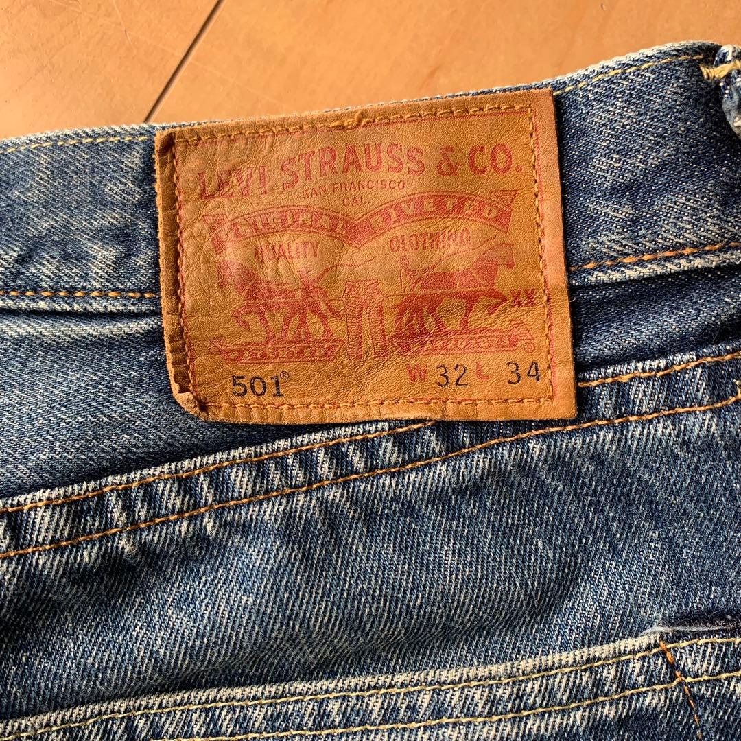 【USA製】リーバイス 501 ホワイトオーク コーンデニム W32 L34