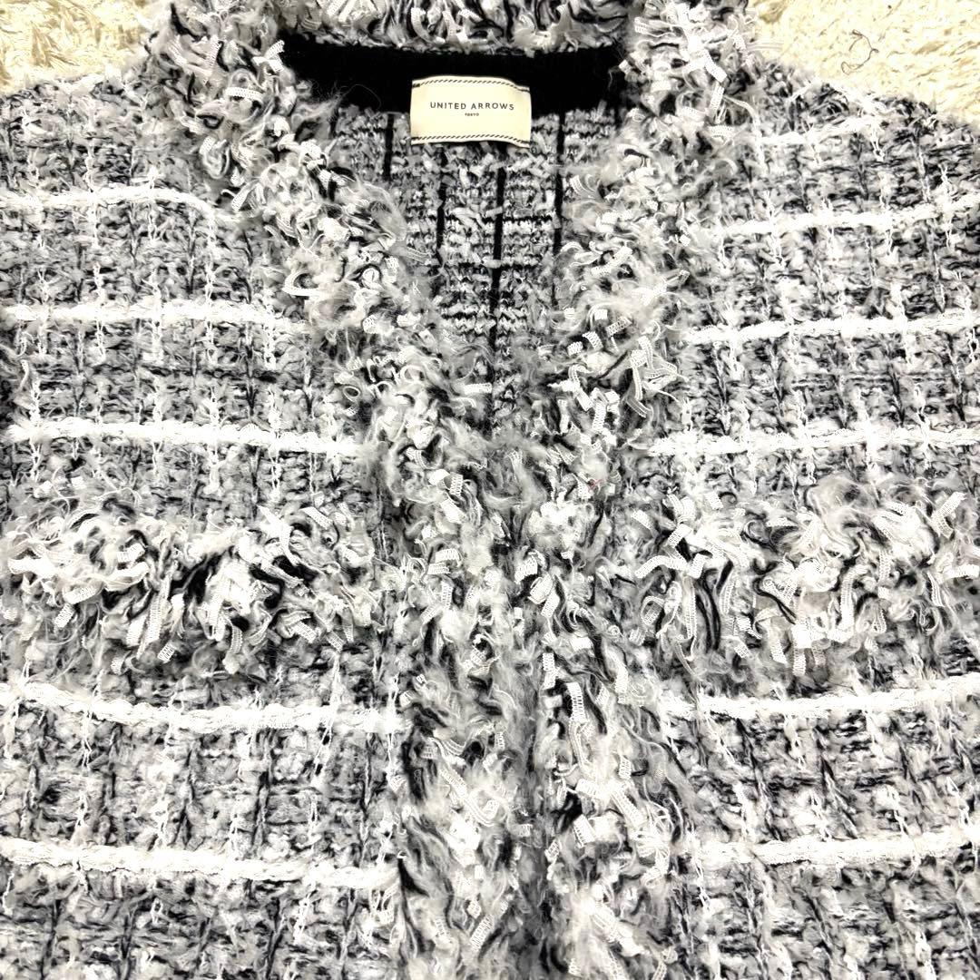22AW ユナイテッドアローズ ミックスチェック ツイード ニットベスト ジレ