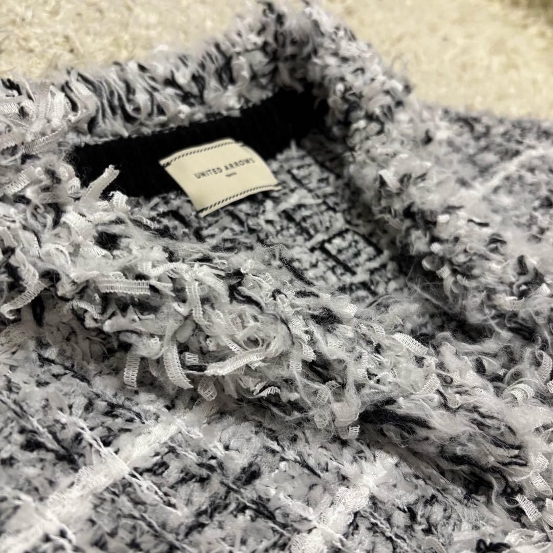 22AW ユナイテッドアローズ ミックスチェック ツイード ニットベスト ジレ