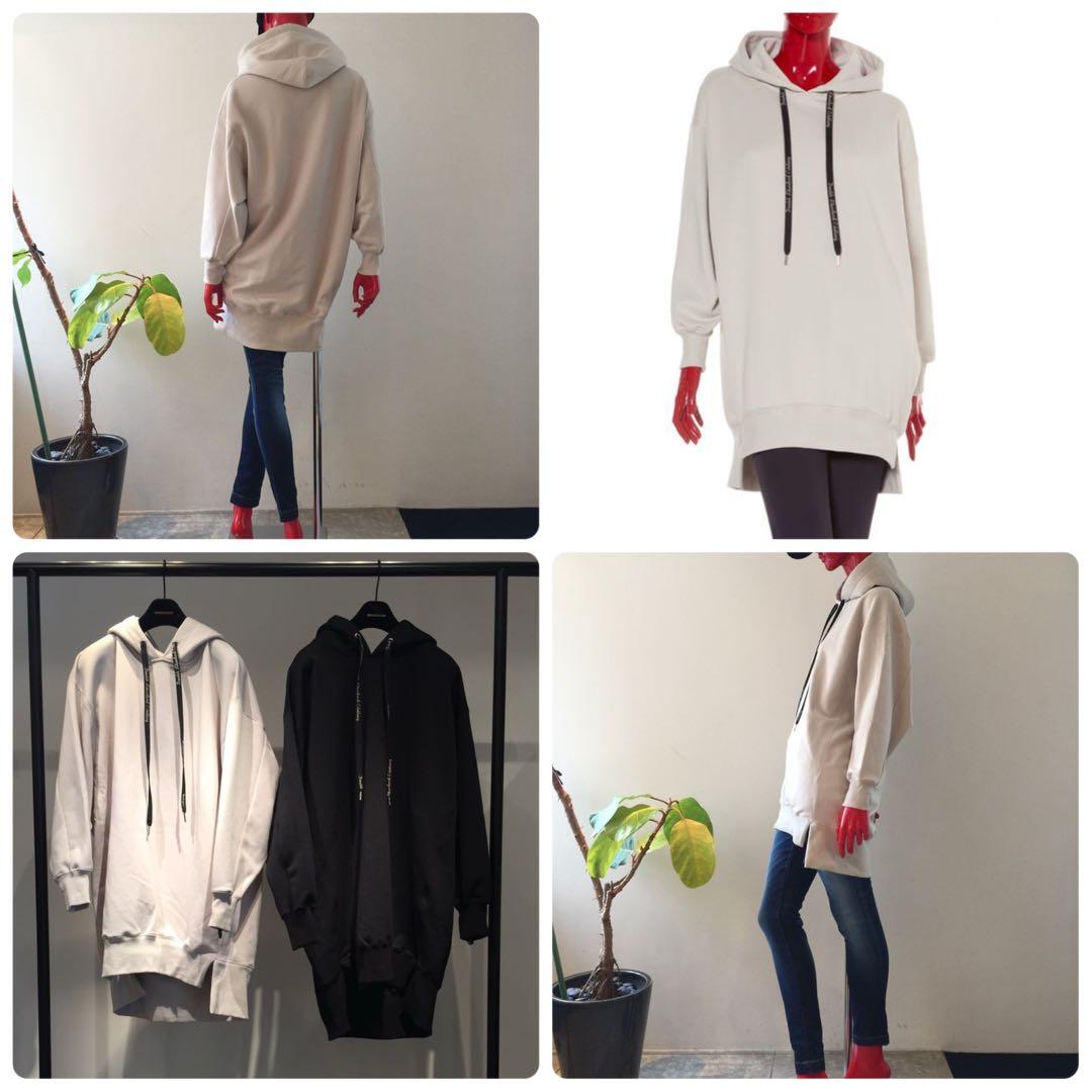 DOUBLE STANDARD CLOTHING ロゴキャノンループパーカー黒