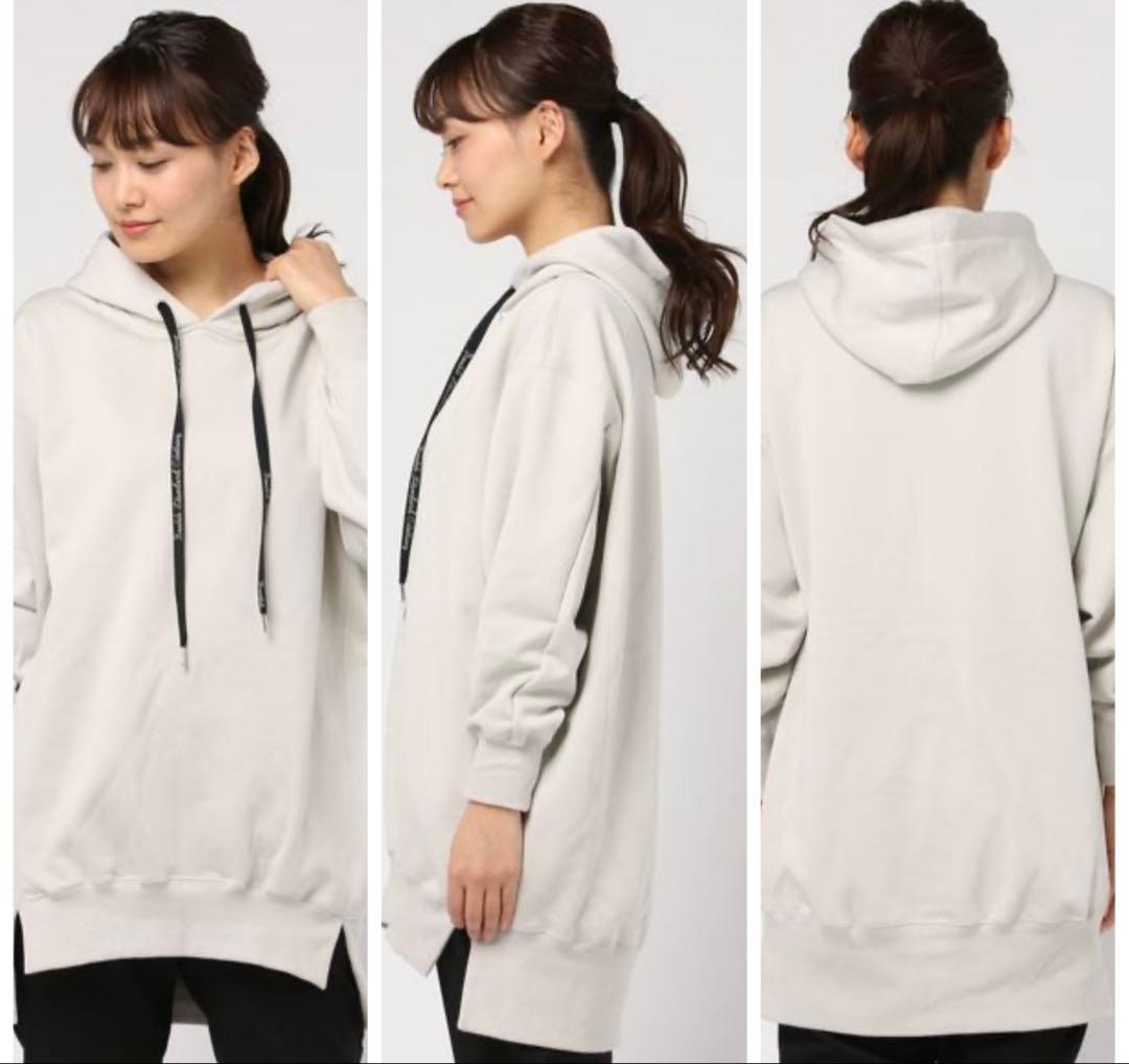 DOUBLE STANDARD CLOTHING ロゴキャノンループパーカー黒