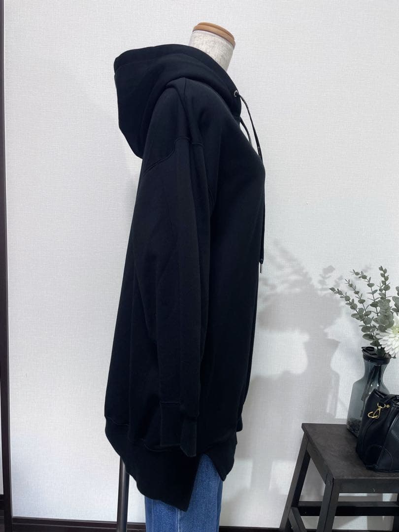 DOUBLE STANDARD CLOTHING ロゴキャノンループパーカー黒