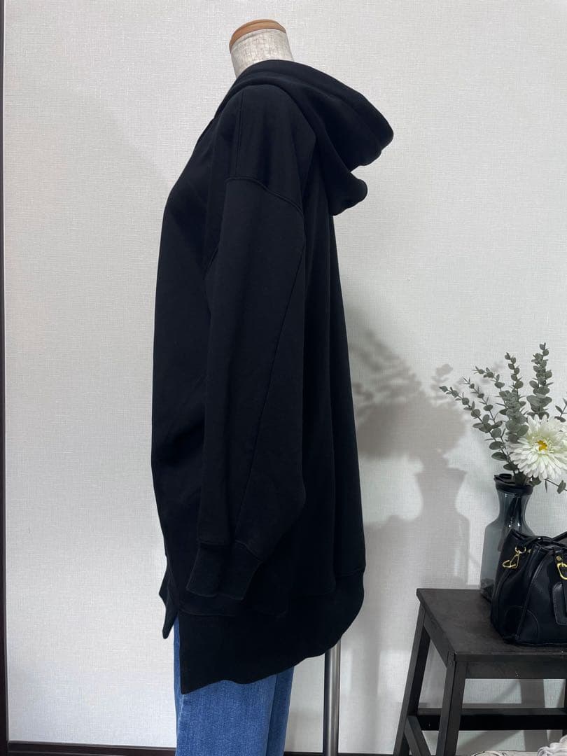 DOUBLE STANDARD CLOTHING ロゴキャノンループパーカー黒