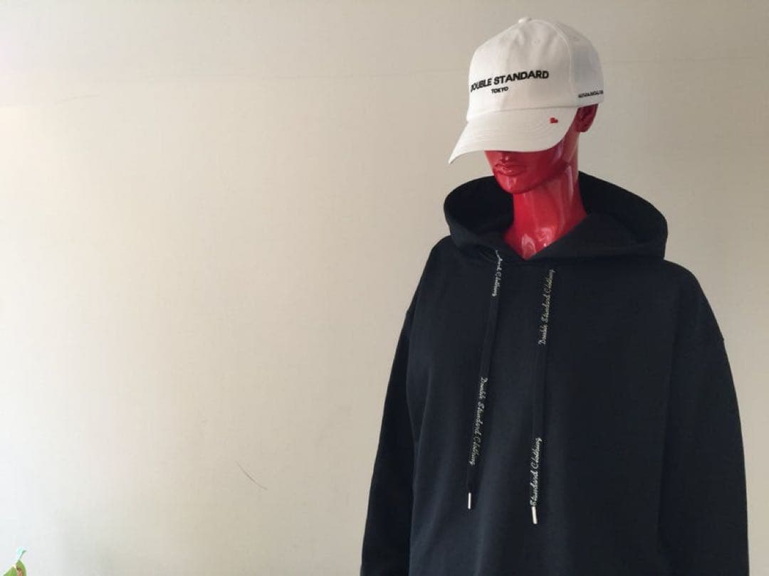 DOUBLE STANDARD CLOTHING ロゴキャノンループパーカー黒