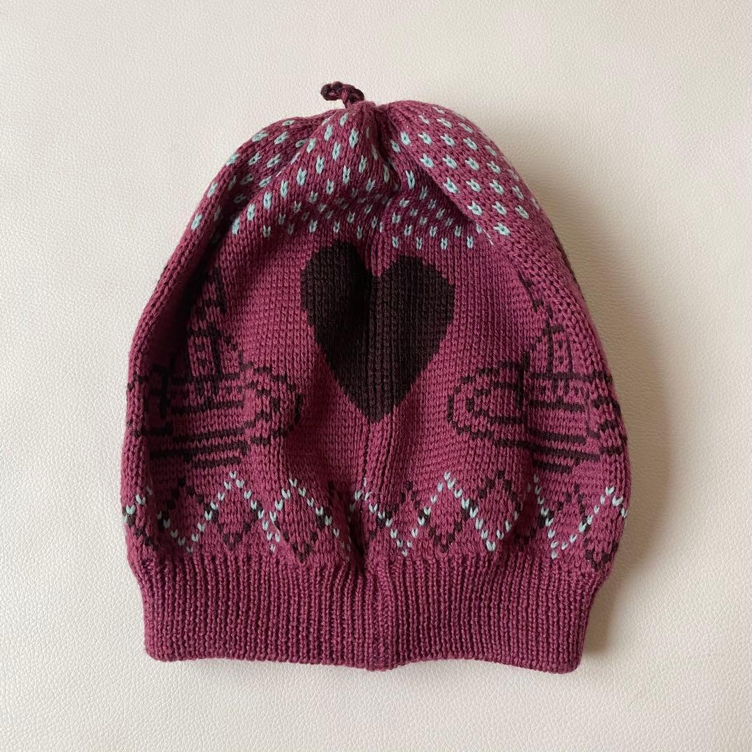【美品】ヴィヴィアンウエストウッド　ニット帽　オーブ　ハート