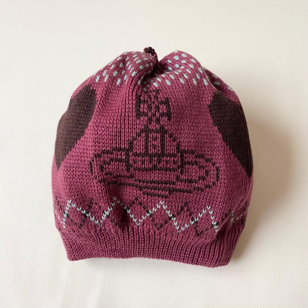 【美品】ヴィヴィアンウエストウッド　ニット帽　オーブ　ハート