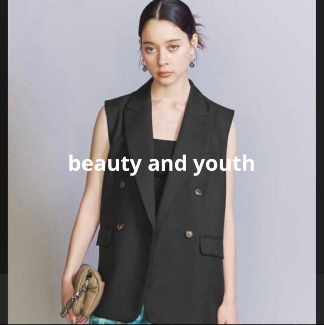 beauty and youthスリーブレス ダブルブレスト ブラックベスト M