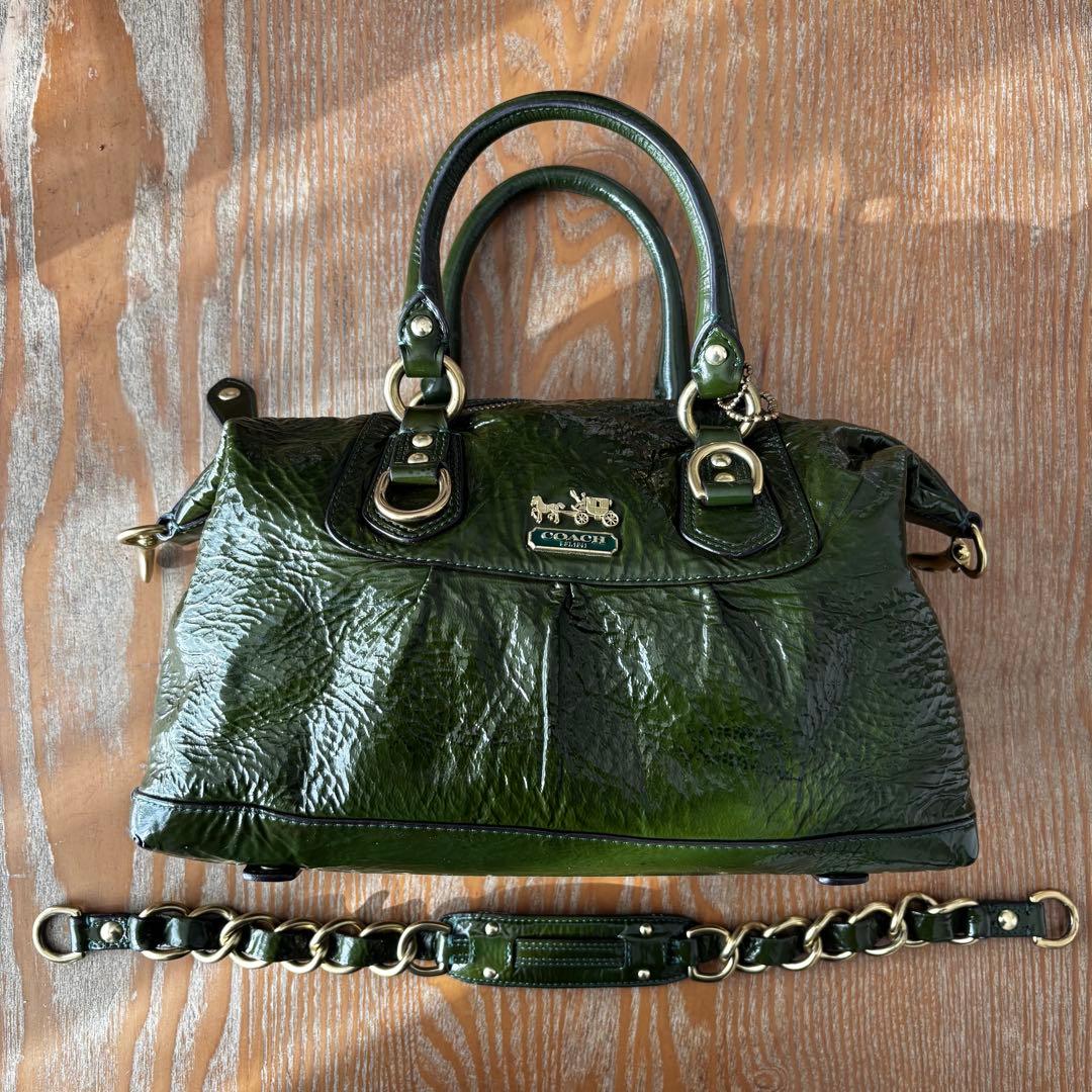 [希少] COACH コーチ　マディソンパテントレザーサブリナ　2WAYバッグ