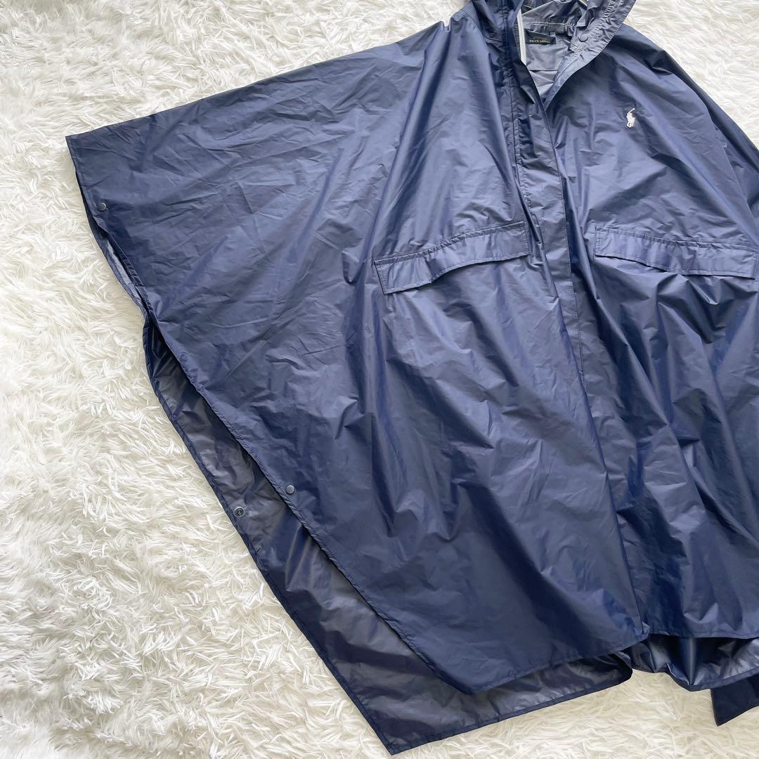 POLO RALPH LAUREN レインコート ポンチョ 撥水 紺 M・L