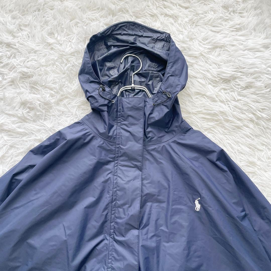 POLO RALPH LAUREN レインコート ポンチョ 撥水 紺 M・L