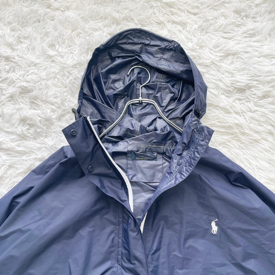 POLO RALPH LAUREN レインコート ポンチョ 撥水 紺 M・L