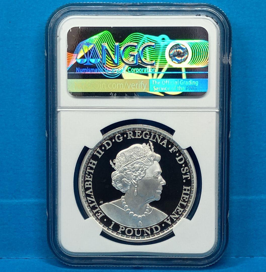 2020 セントヘレナ ウナとライオン £1 銀貨 NGC PF70UCFR
