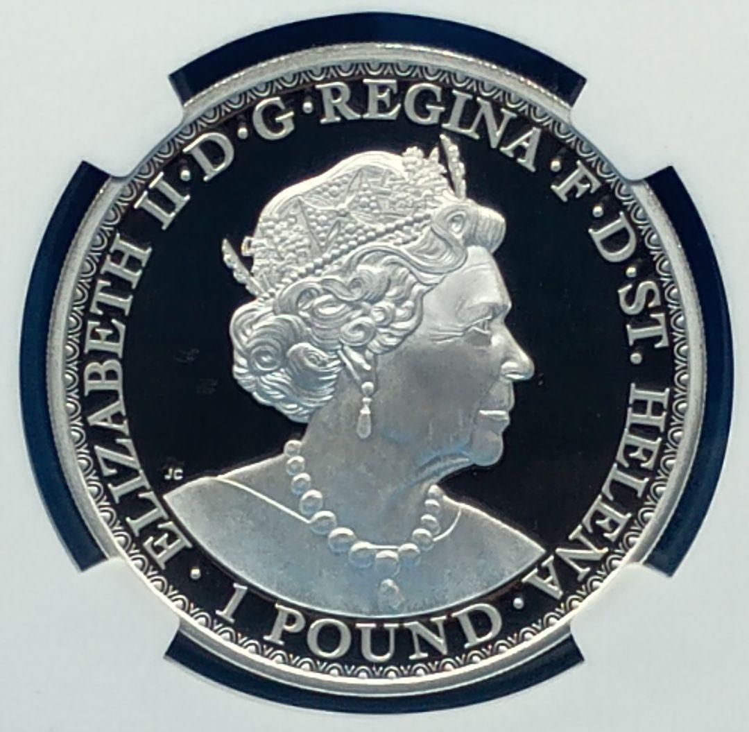 2020 セントヘレナ ウナとライオン £1 銀貨 NGC PF70UCFR