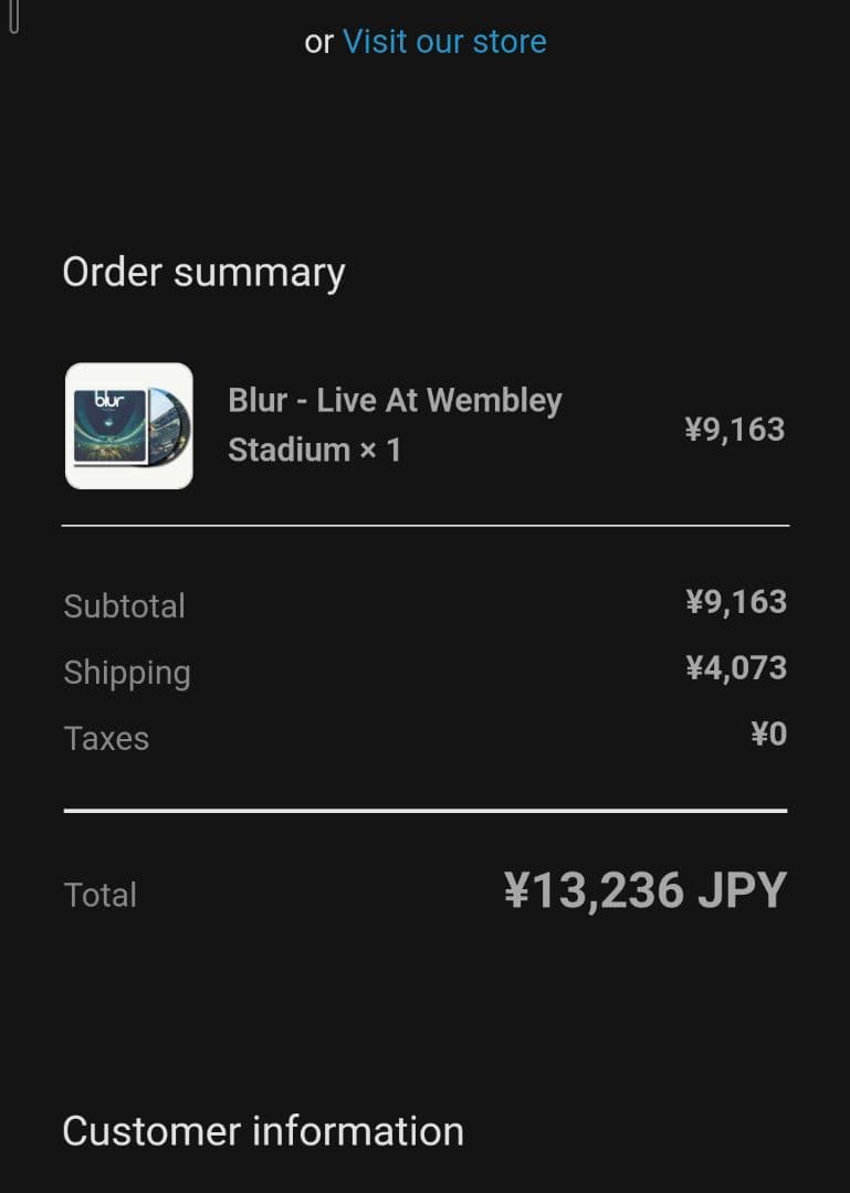 Blur Live At Wembley 限定 picture LP　ブラー