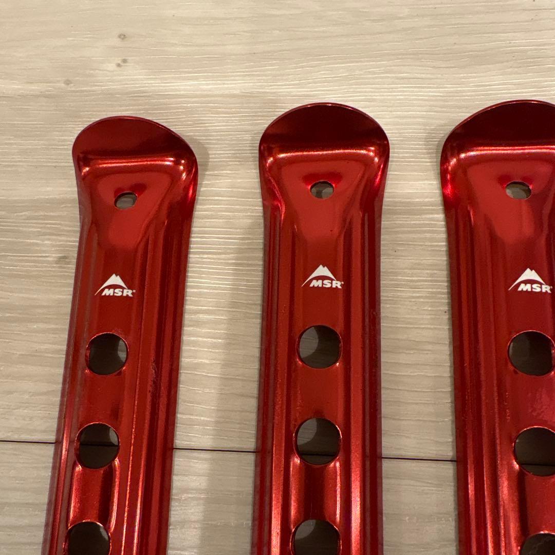 MSR レッドアルミペグ 10本セット