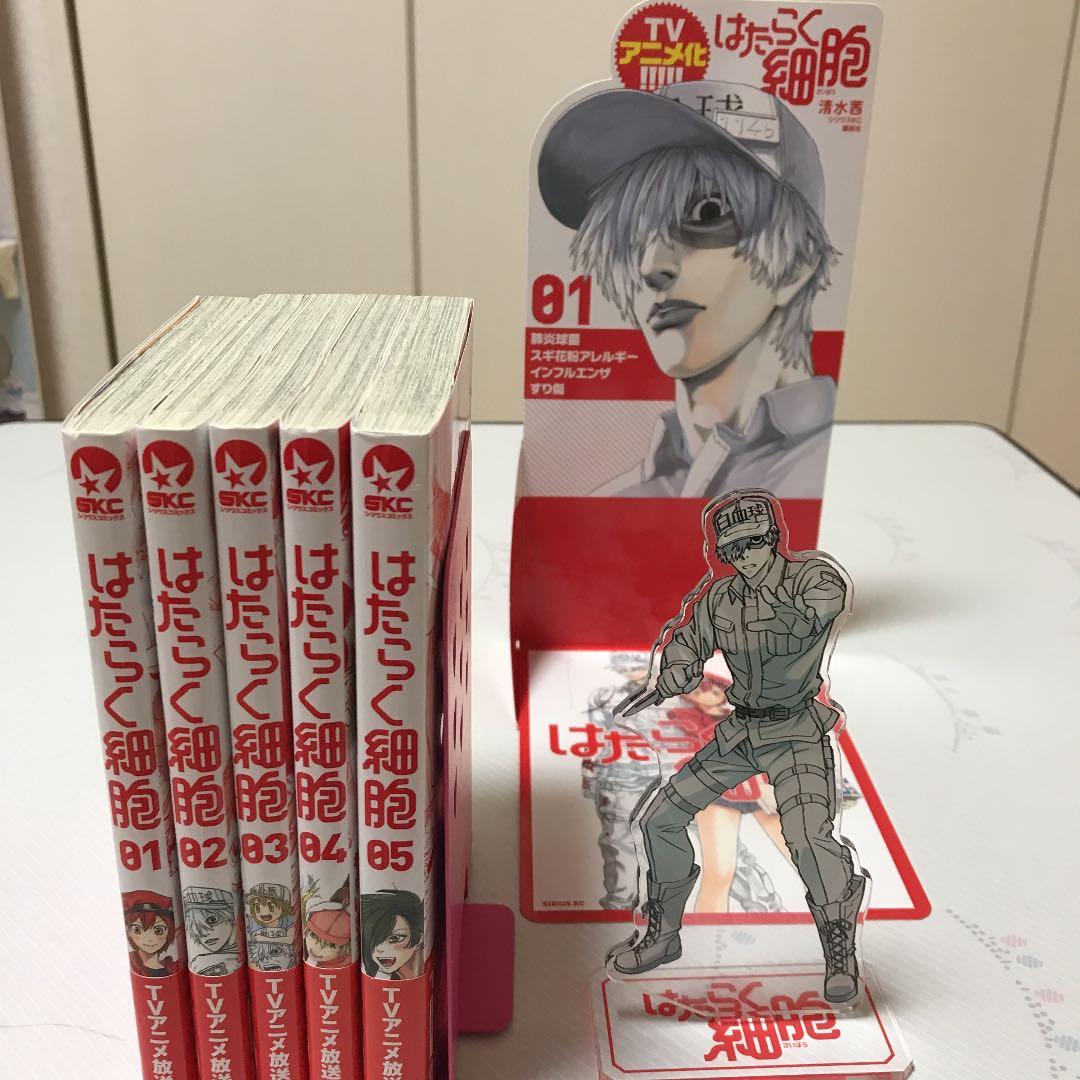 はたらく細胞 01～05 アクリルスタンド 店頭用POP