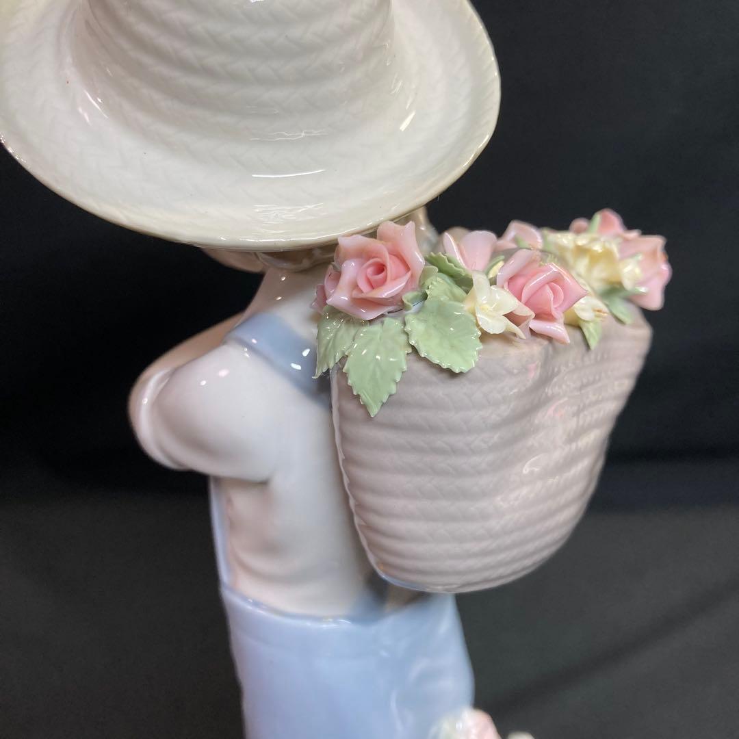 絶版【美品】リヤドロ LLADRO 1286 かごいっぱいのバラ