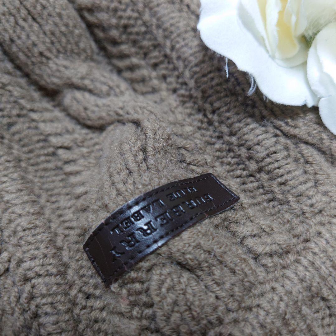 ✨BURBERRYBLUELABEL✨ニット✨ポンチョ✨フード付き✨３８