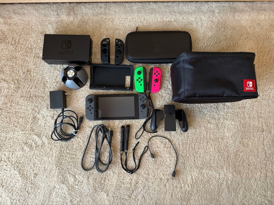 美品　Nintendo Switch本体 グレー 付属品多数