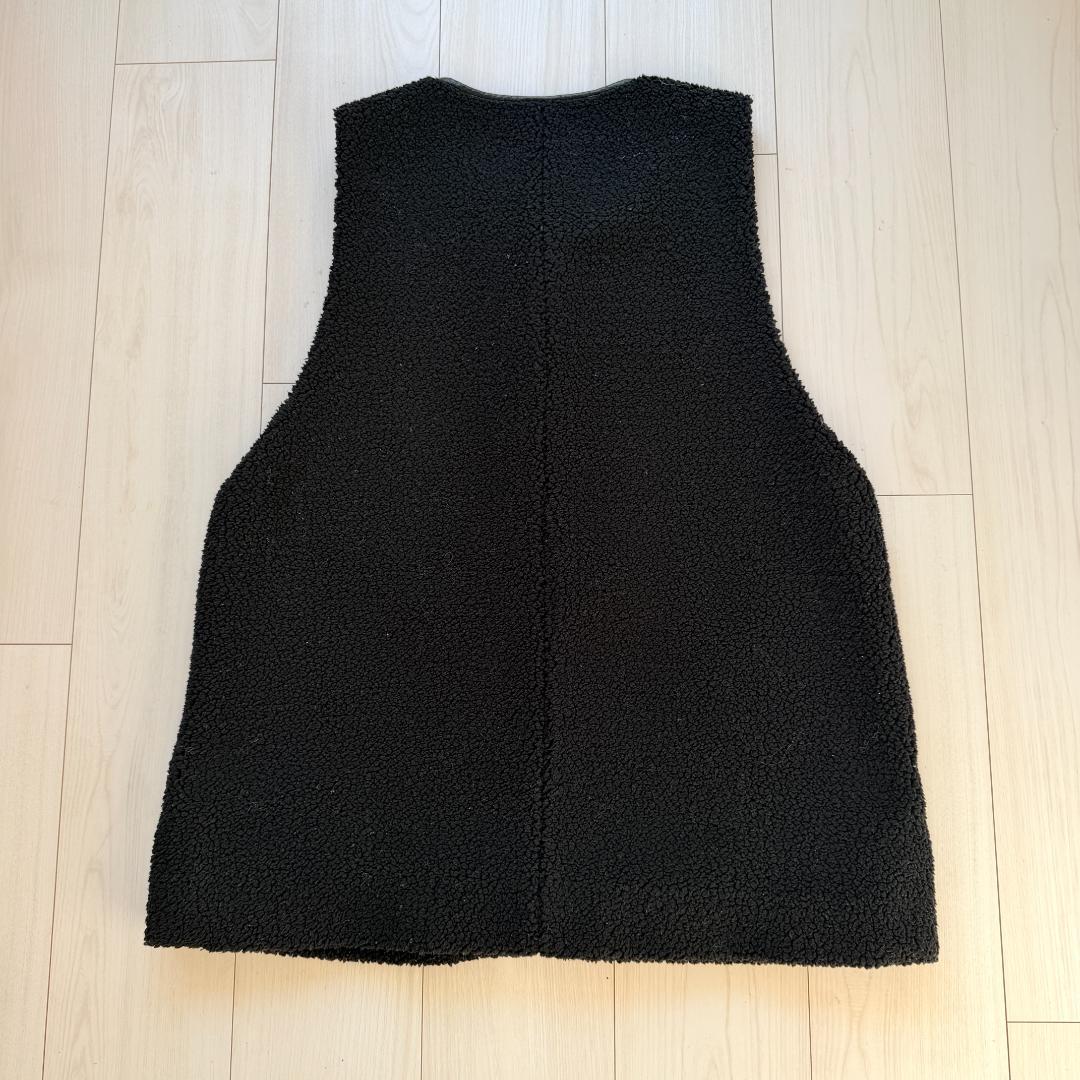 美品✨フレームワーク　ボアベスト ジレ　ノースリーブ ブラック F