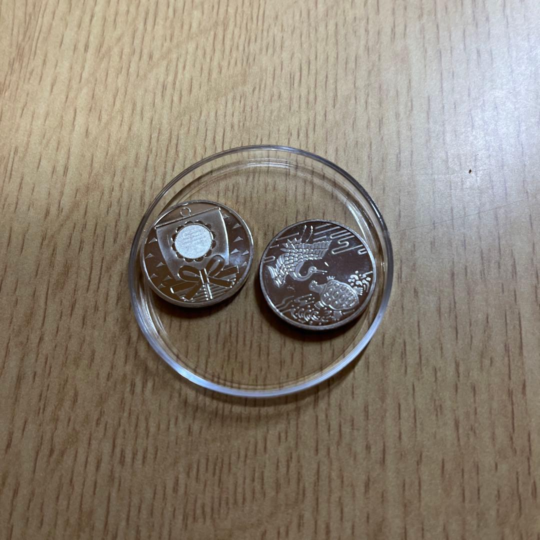 純銀メダル　2枚セット　造幣局製　敬老貨幣セット出し　約11g