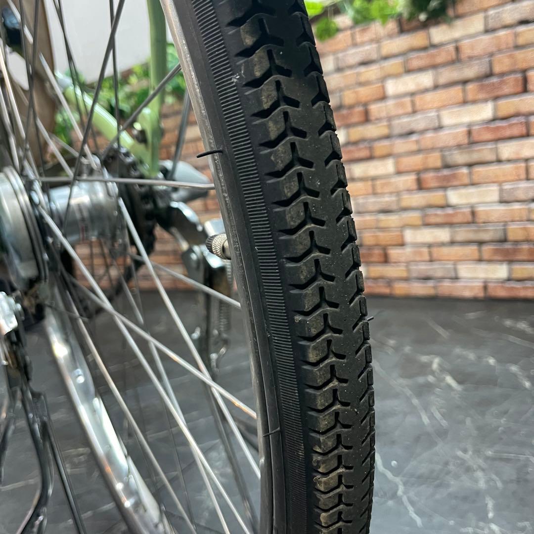【65】電動自転車 ブリヂストン BEAUTE ボーテ 黄緑 3人乗り対応