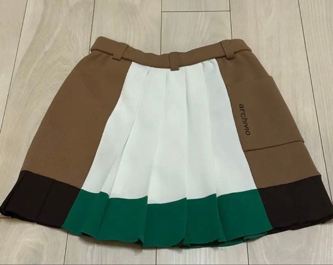 【未使用】ARCHIVIO 定価38,500円ニットプリーツスカート