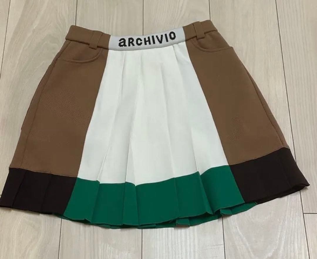 【未使用】ARCHIVIO 定価38,500円ニットプリーツスカート