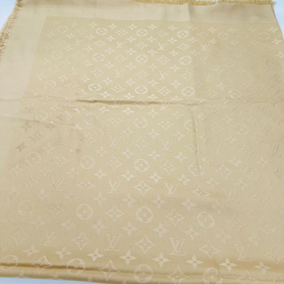 LOUISVUITTON ルイヴィトン 大判　モノグラム スカーフ ベージュ