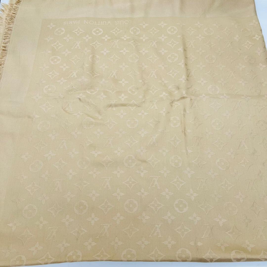 LOUISVUITTON ルイヴィトン 大判　モノグラム スカーフ ベージュ