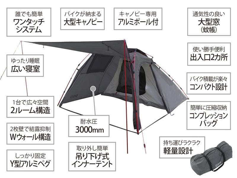 DoD ライダーズバイクテント T2-466