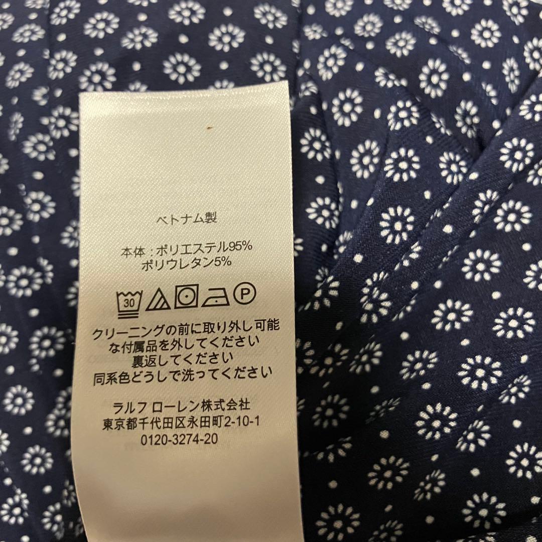 未使用　ローレンラルフローレン　ベルト　総柄　シャツ　ネイビー　ワンピース