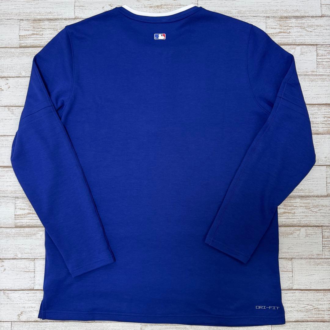 【美品】ドジャース ナイキ ハーフジップ ロングスリーブ トップ Lサイズ