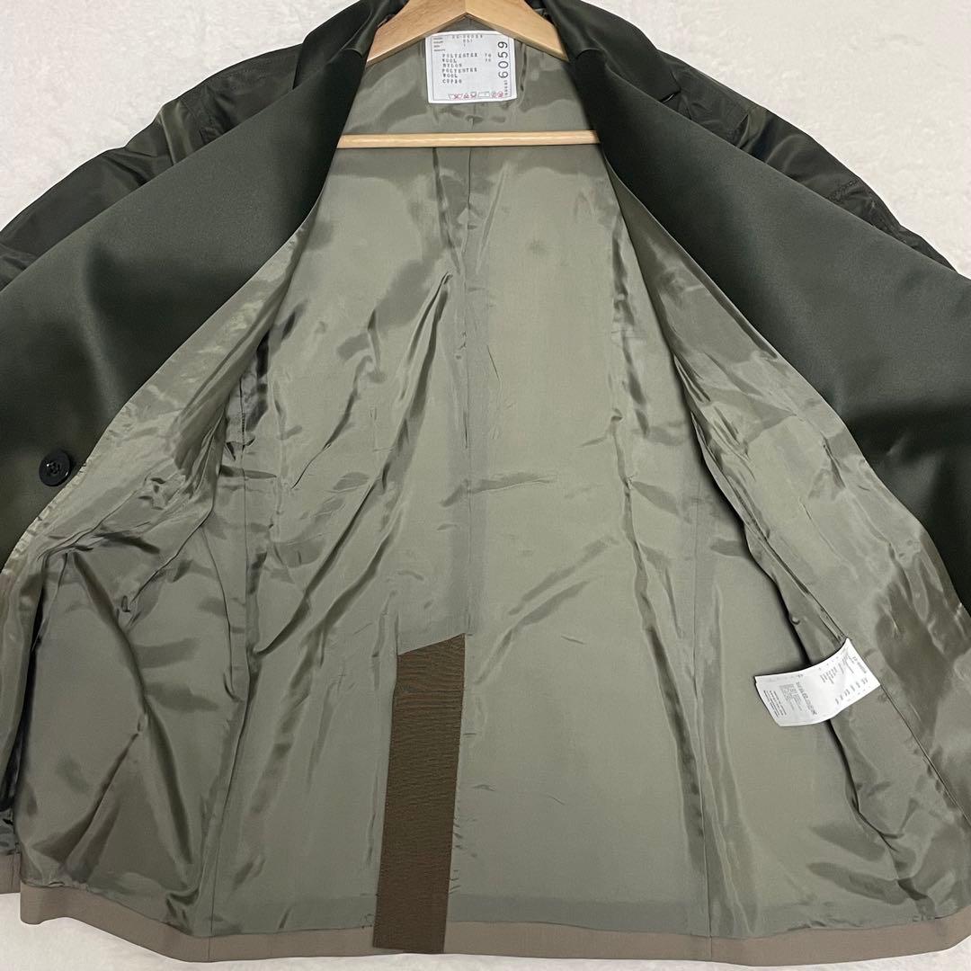サカイ Nylon Twill Mix Jacket パフスリーブ ジャケット