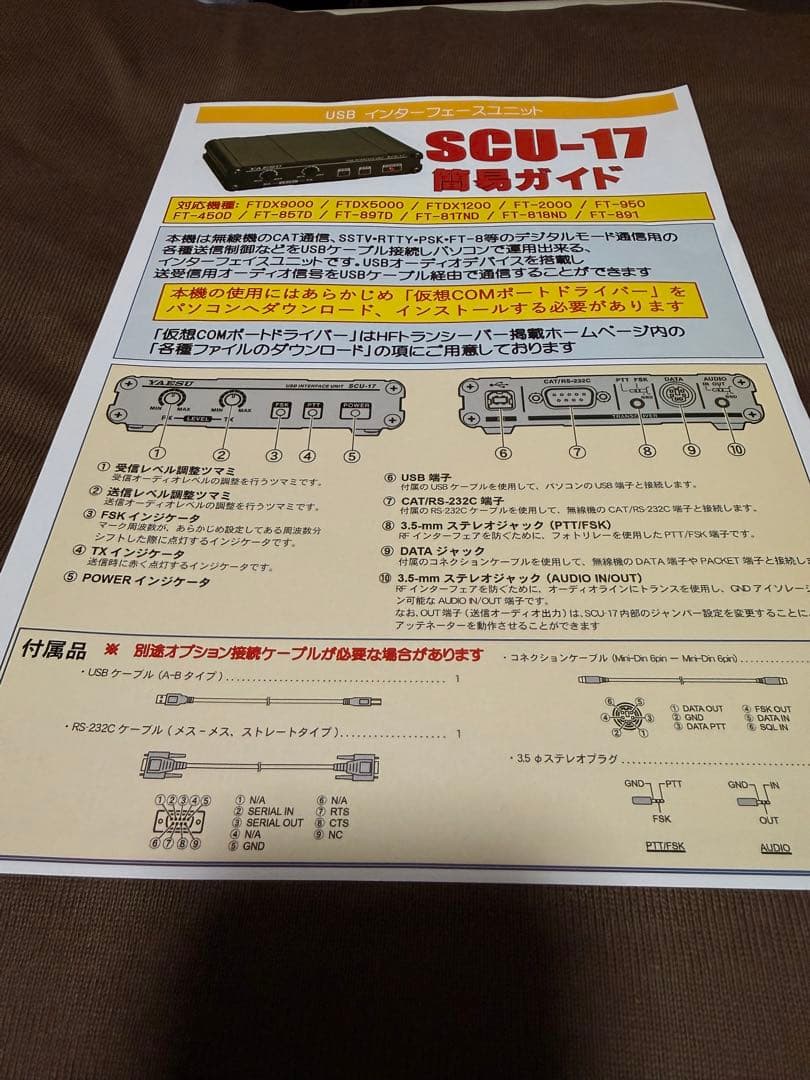 YAESU SCU-17 USBインターフェースユニット