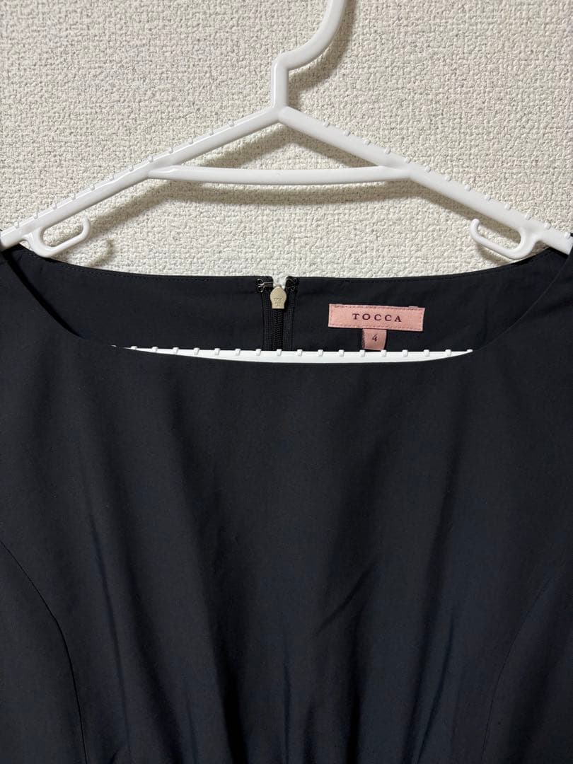 キティ 美品 TOCCA POLKA RAIN ドレス ネイビー