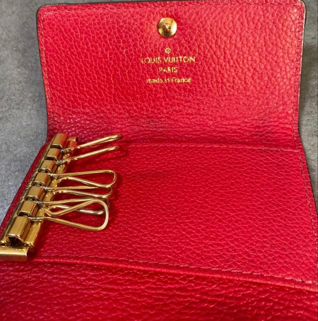 たけぴこの里 Louis Vuitton レザーキーケース レッド