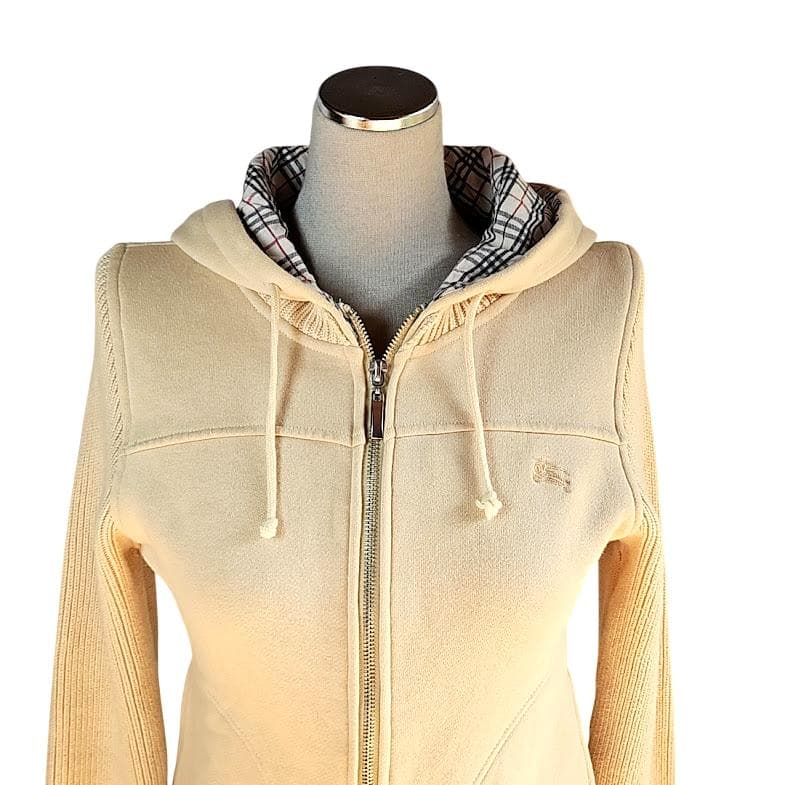 BURBERRY LONDON ジップアップパーカー ショート丈 ノバチェック