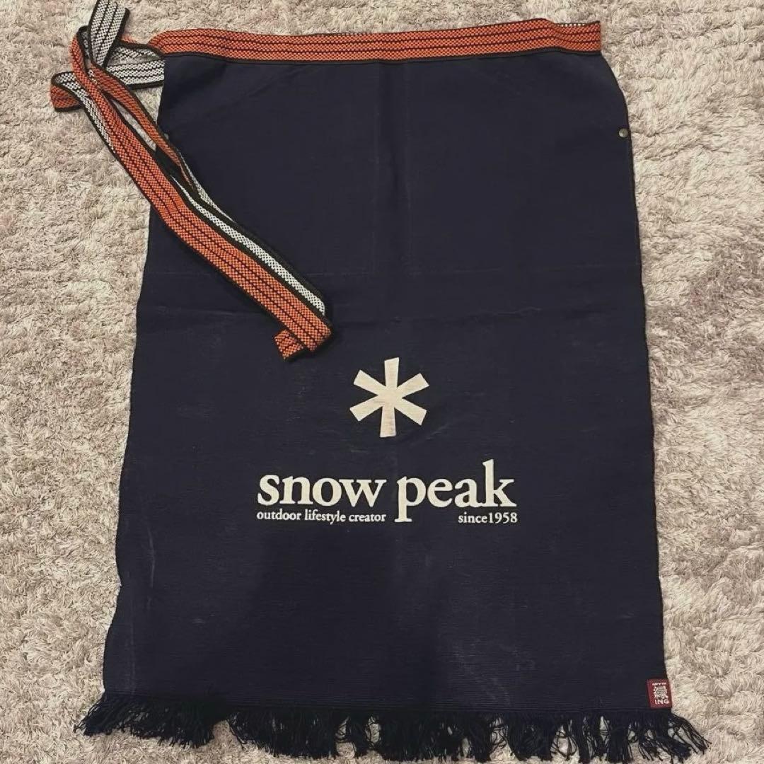 peak ネイビーエプロン 前掛け　キャンプ　ポイントギフト