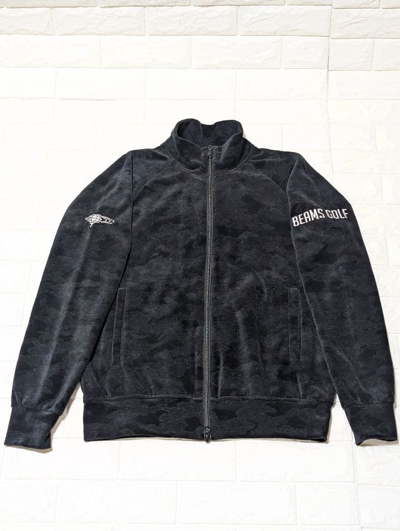 BEAMS GOLF ビームスゴルフ 迷彩フルジップ ベロア ジャケット