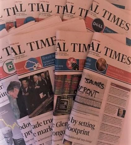 50部　平日版　Financial Times 　英字新聞