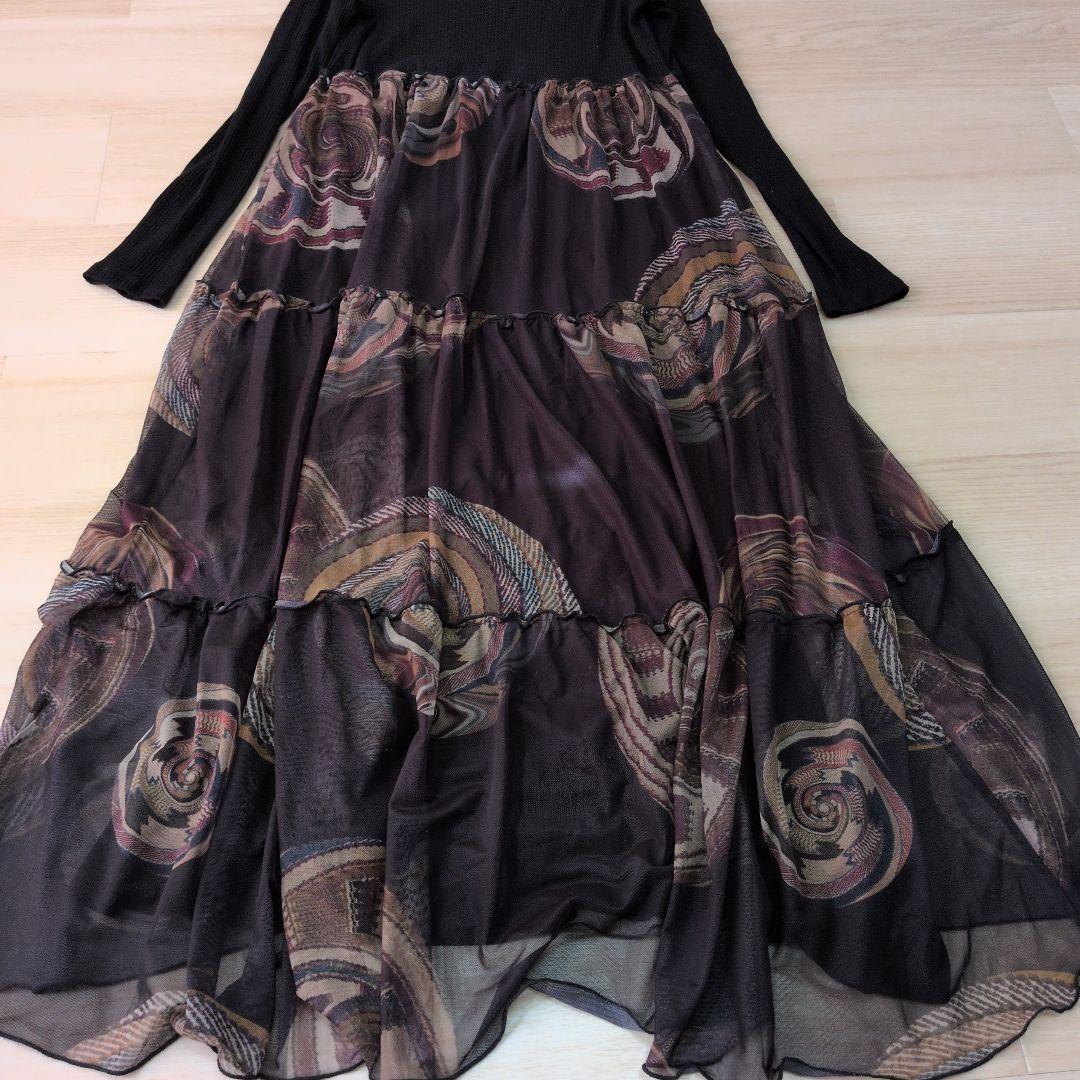 Desigual 長袖 ワンピース 黒 ブラック　XL
