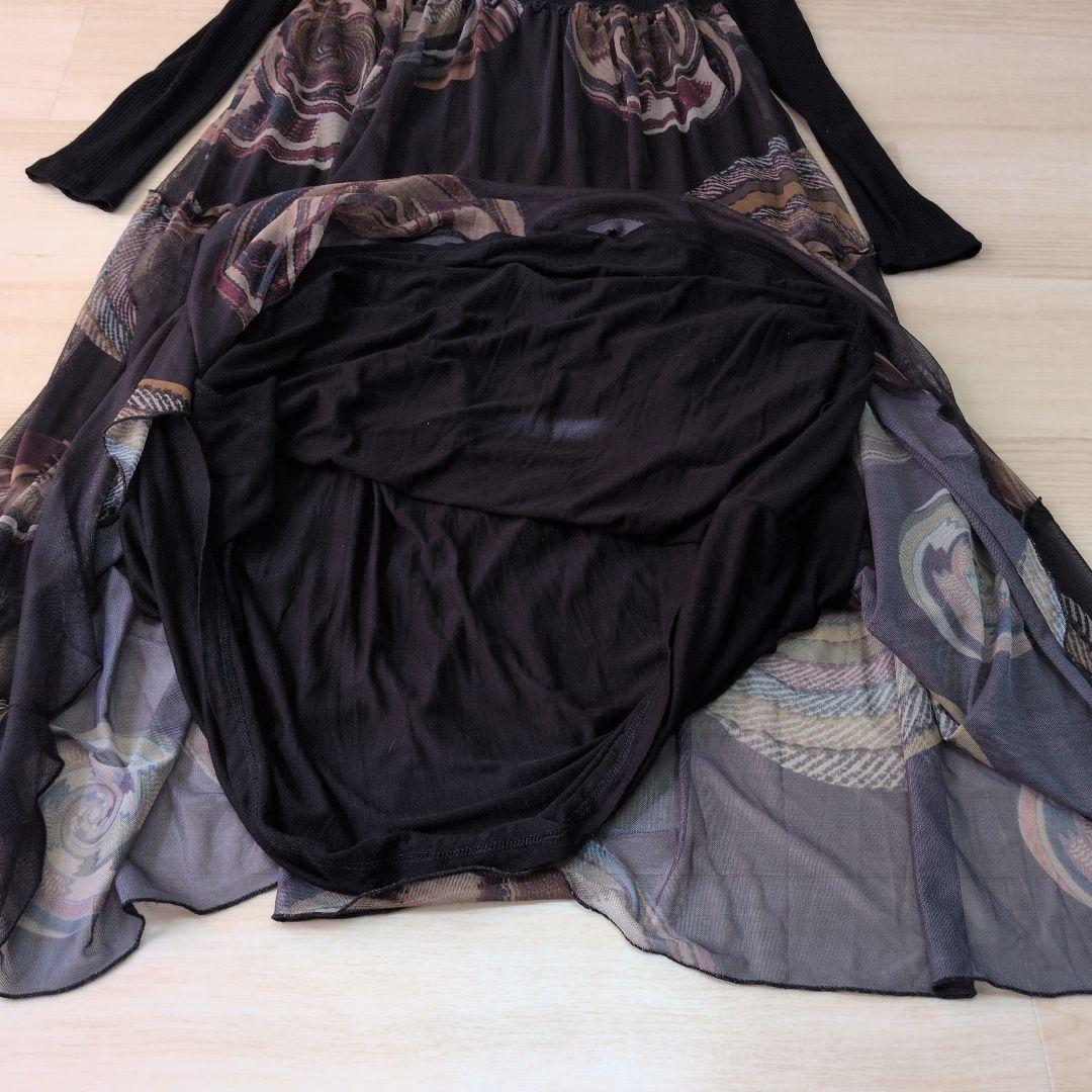Desigual 長袖 ワンピース 黒 ブラック　XL