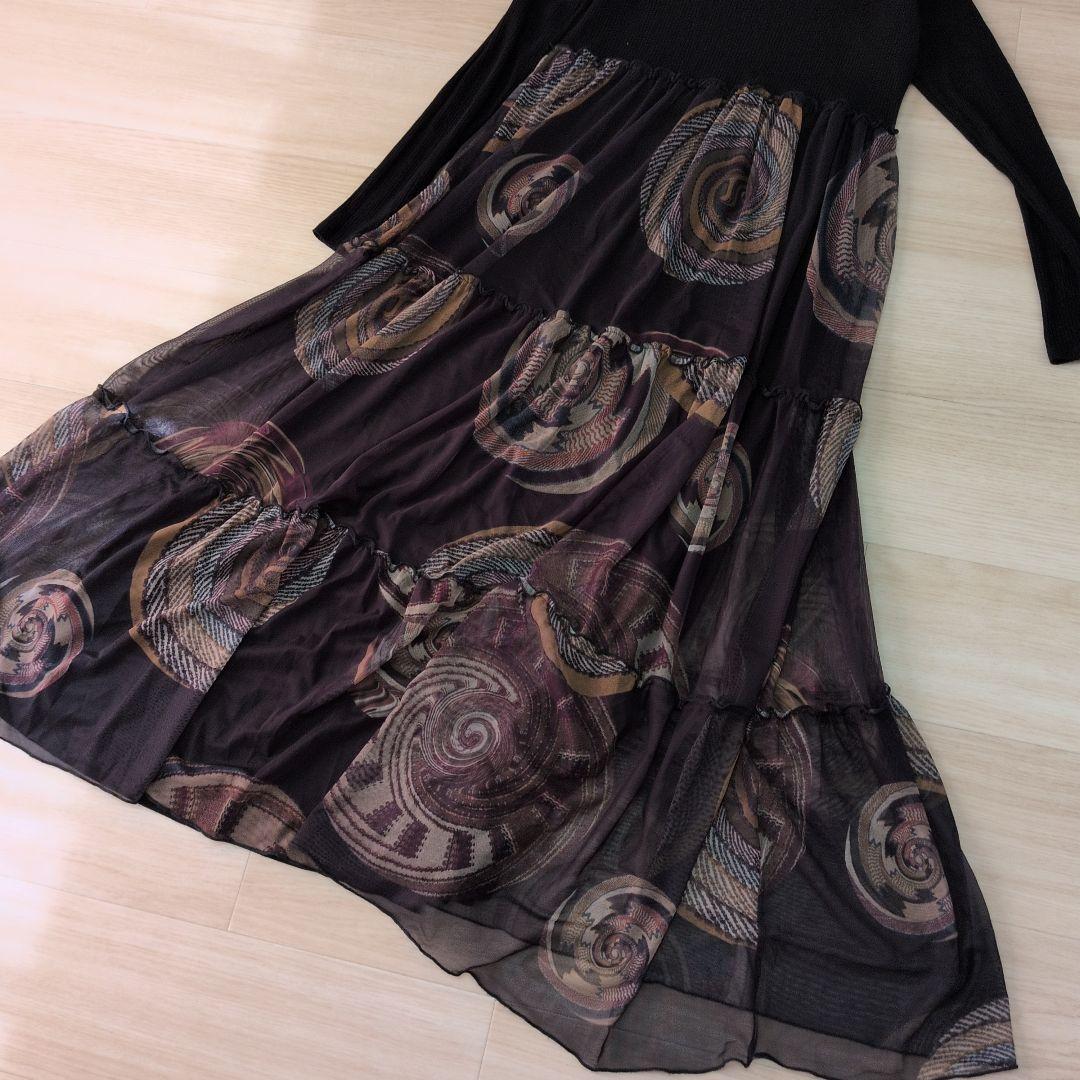 Desigual 長袖 ワンピース 黒 ブラック　XL