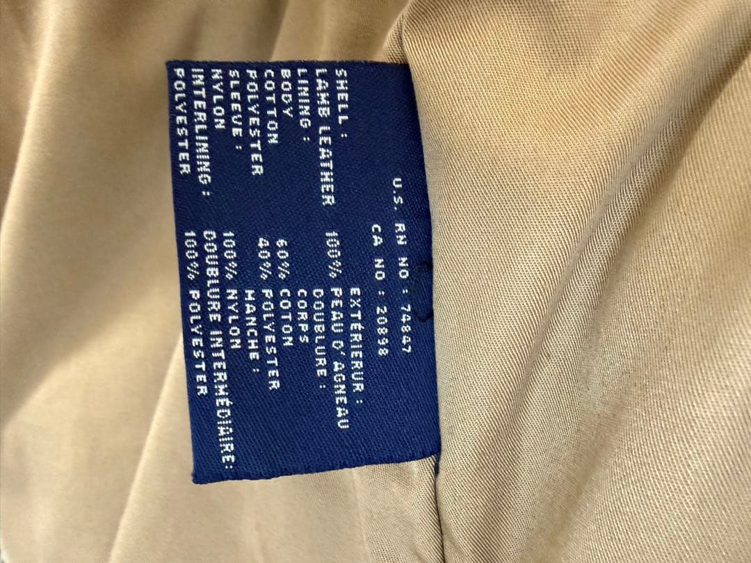 【希少ラムレザー】90s DOCKERS 本革 レザーコート M(L相当) 黒