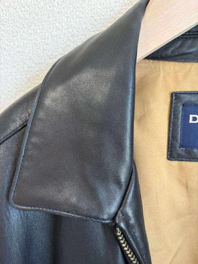 【希少ラムレザー】90s DOCKERS 本革 レザーコート M(L相当) 黒