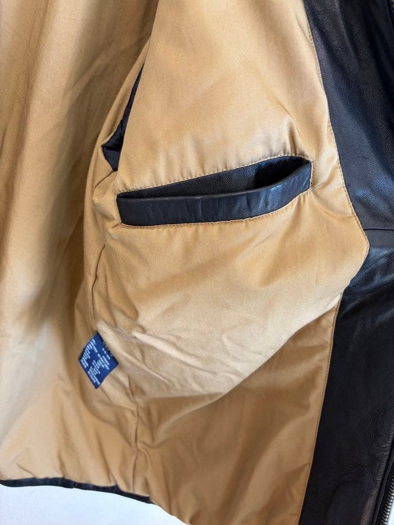 【希少ラムレザー】90s DOCKERS 本革 レザーコート M(L相当) 黒