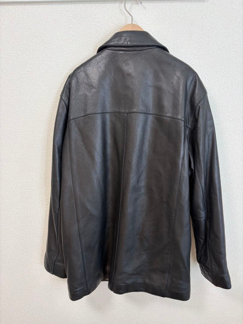 【希少ラムレザー】90s DOCKERS 本革 レザーコート M(L相当) 黒