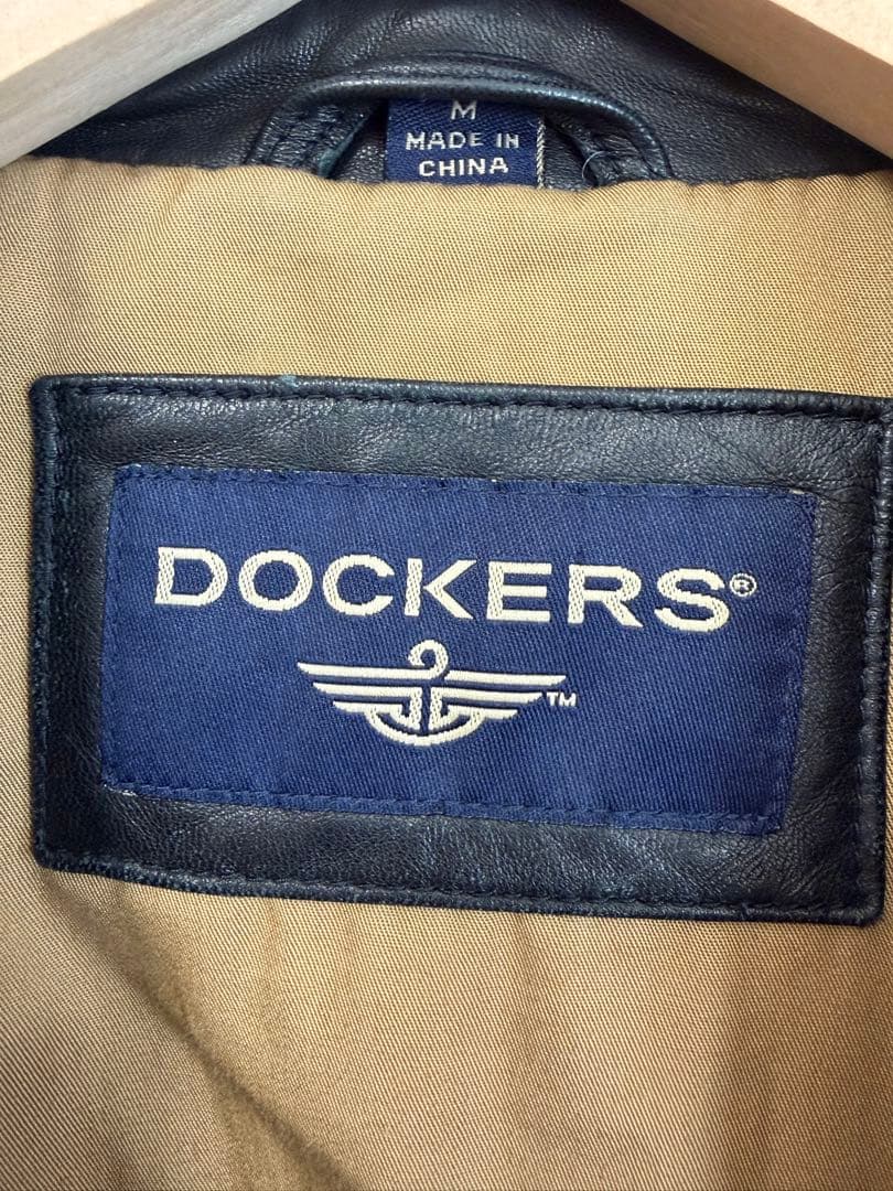 【希少ラムレザー】90s DOCKERS 本革 レザーコート M(L相当) 黒
